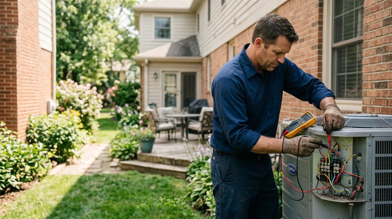 HVAC technician working near Fort Eustis, VA